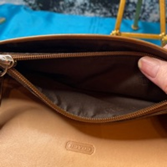 Women's Coach Wallet Brown Tan Signature Fabric & Leather VGUC - Picture 7 of 7